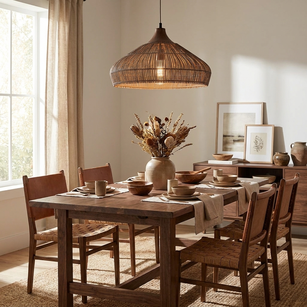 Acorn Woven Rattan Pendant Lamp - Image 2