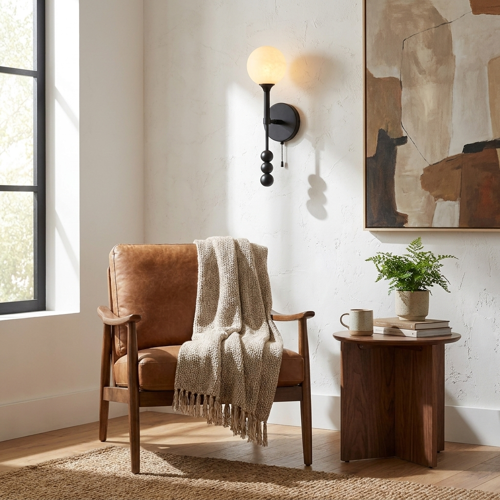 Abacus Alabaster Wall Sconce - Image 9