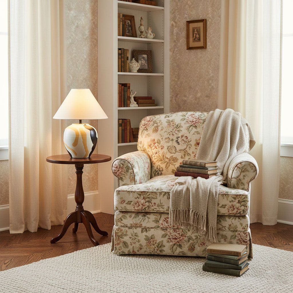 Abstract Pattern Ceramic Table Lamp - Image 4
