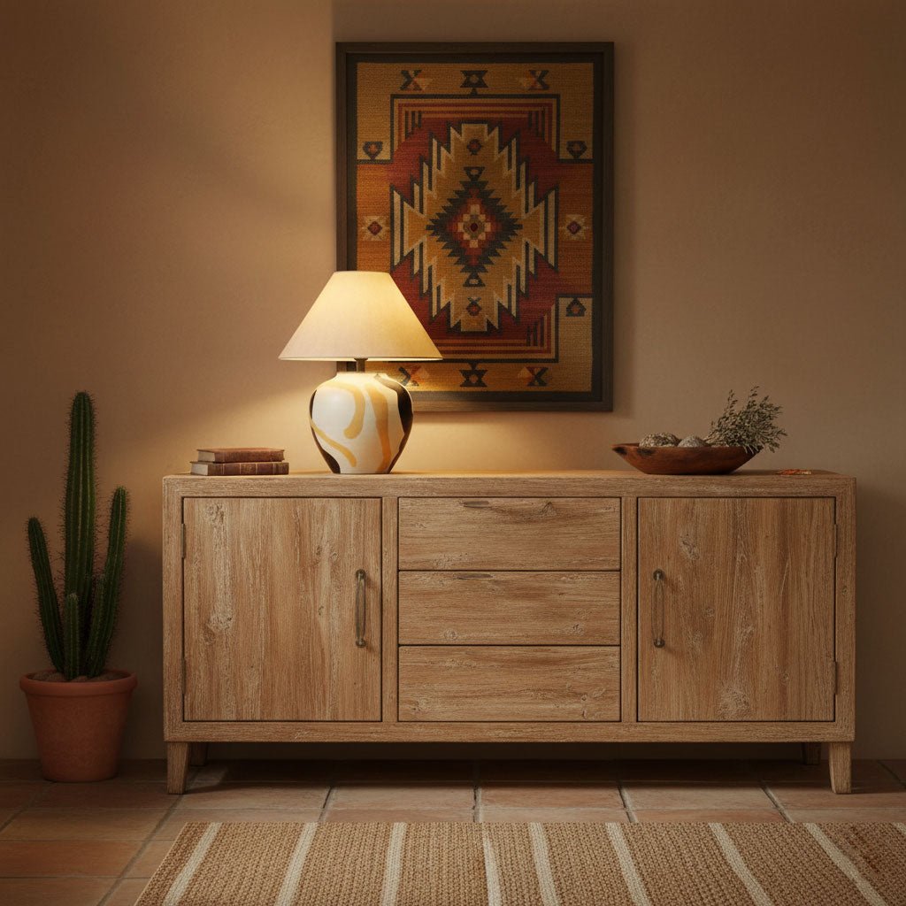 Abstract Pattern Ceramic Table Lamp - Image 9