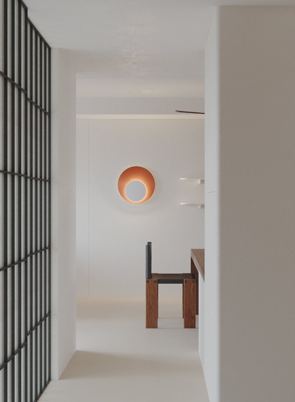 Abstract Circular Crescent Wall Sconce - Image 4