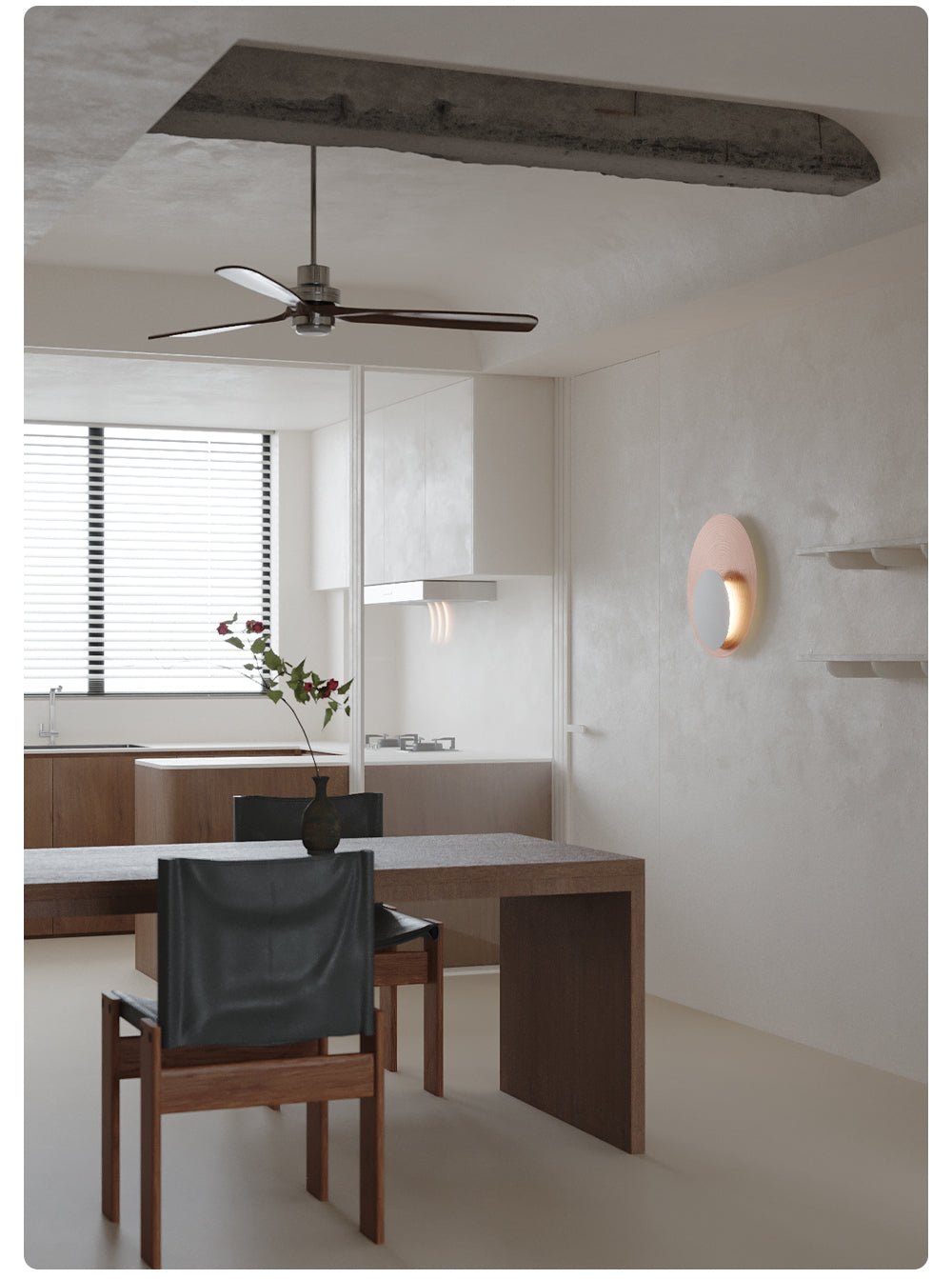 Abstract Circular Crescent Wall Sconce - Image 5