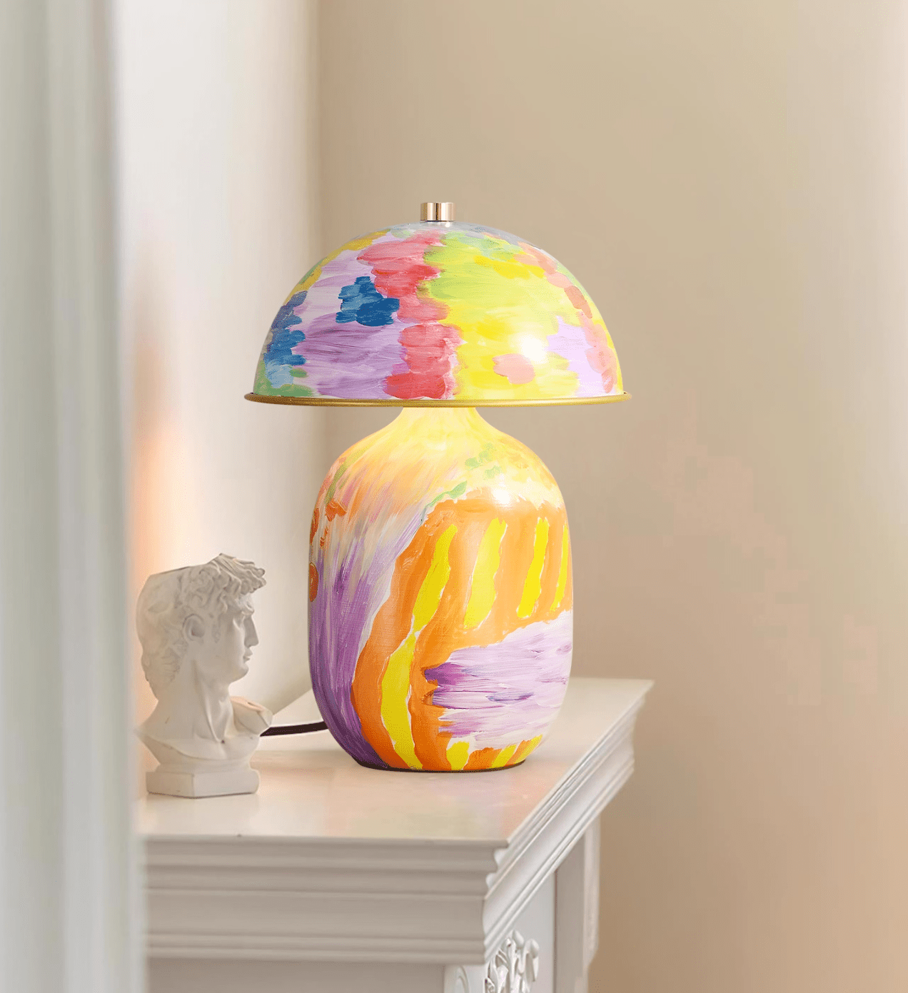 Abstract Mural Table Lamp - Image 2