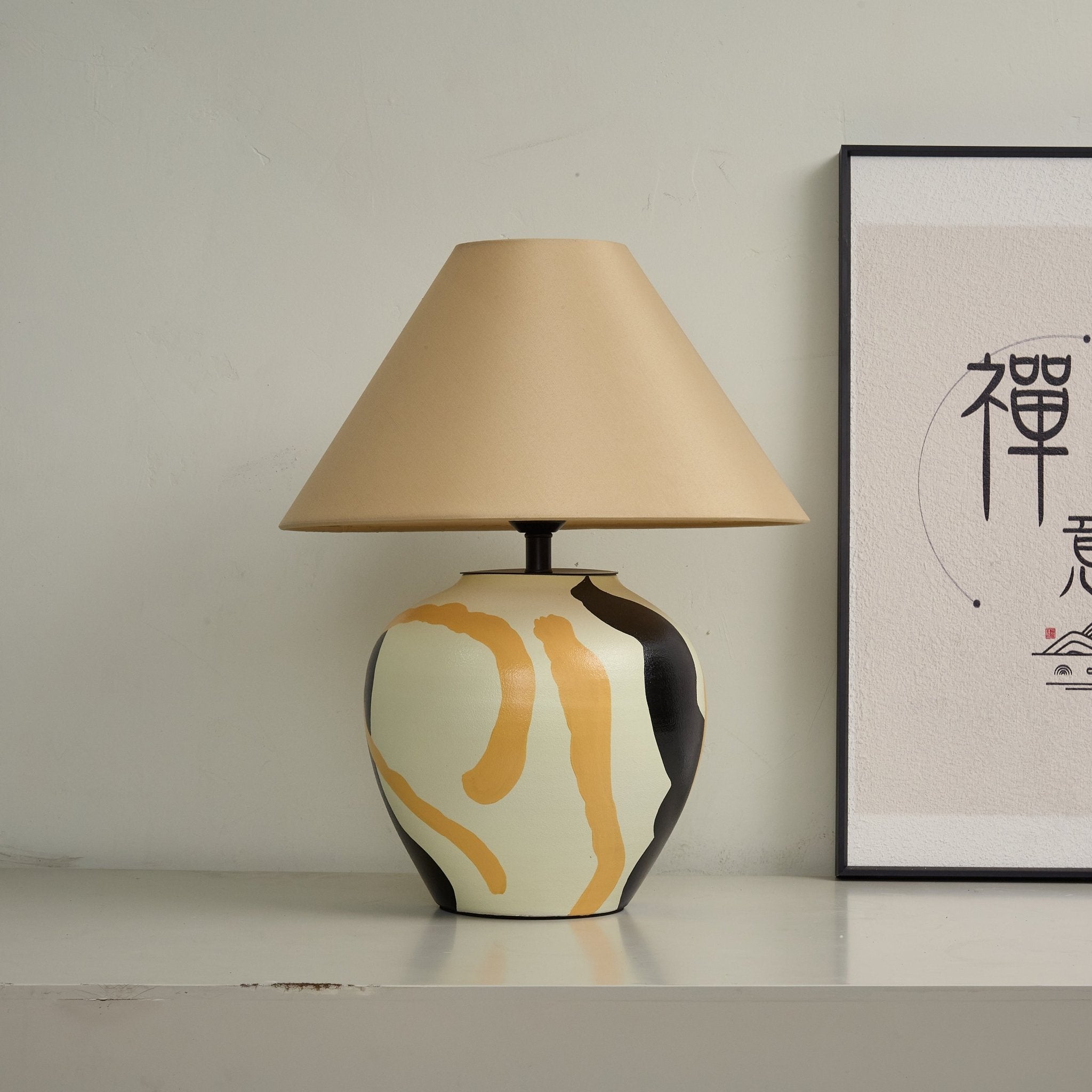 Abstract Pattern Ceramic Table Lamp - Image 14