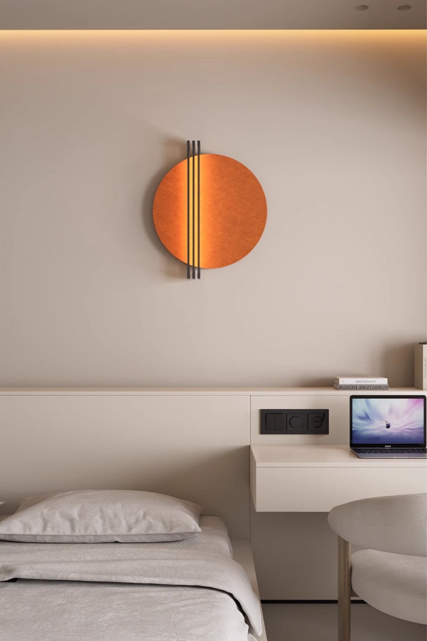 Abstract Sunrise Felt Wall Sconce - Image 2