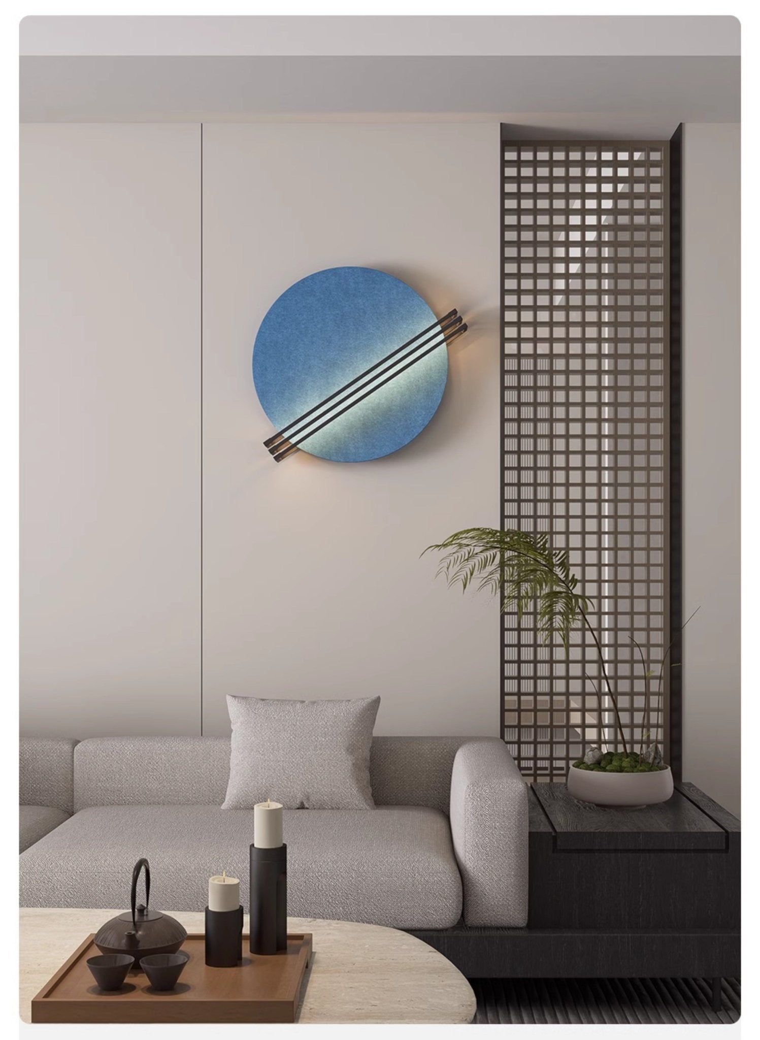 Abstract Sunrise Felt Wall Sconce - Image 6