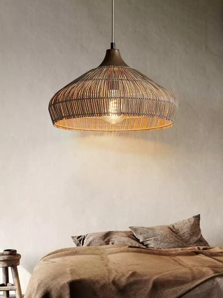 Acorn Woven Rattan Pendant Lamp - Image 8
