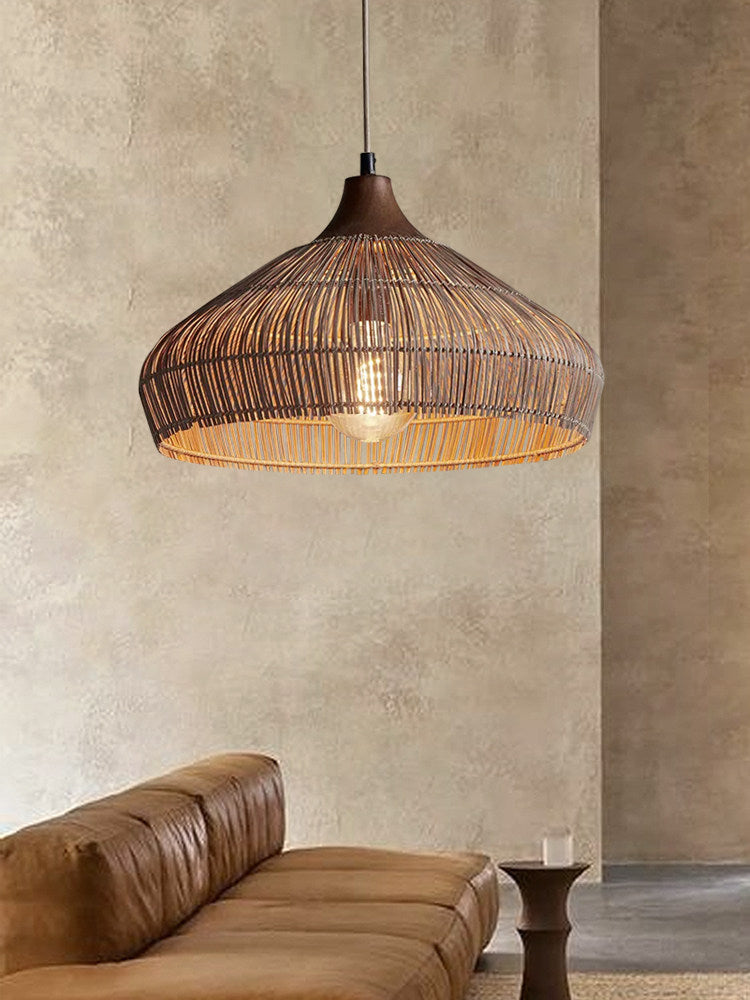 Acorn Woven Rattan Pendant Lamp - Image 6
