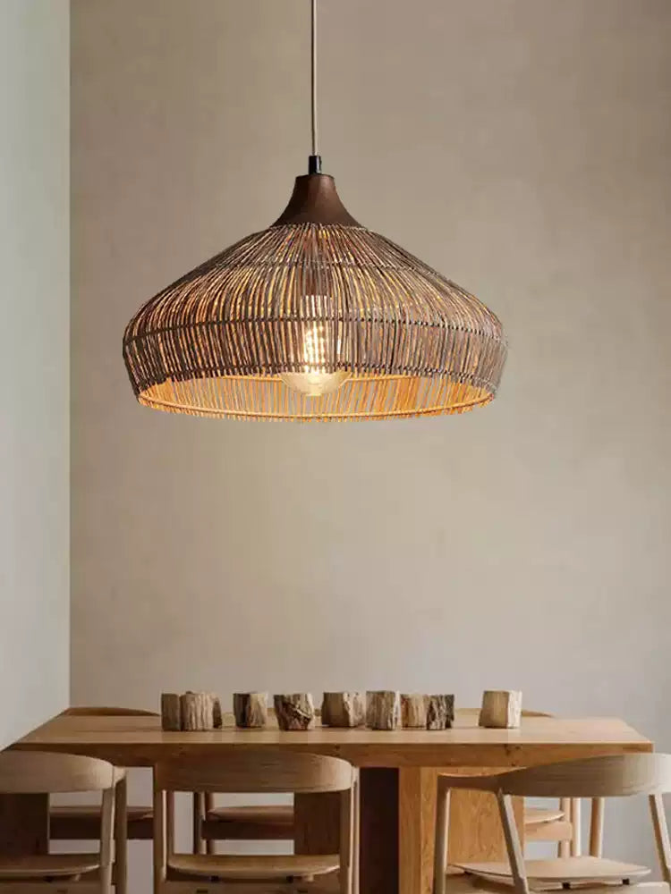 Acorn Woven Rattan Pendant Lamp - Image 9