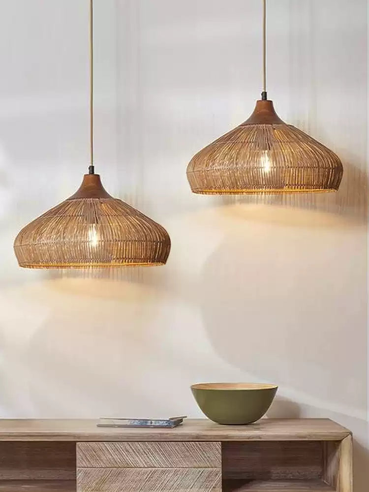 Acorn Woven Rattan Pendant Lamp - Image 3
