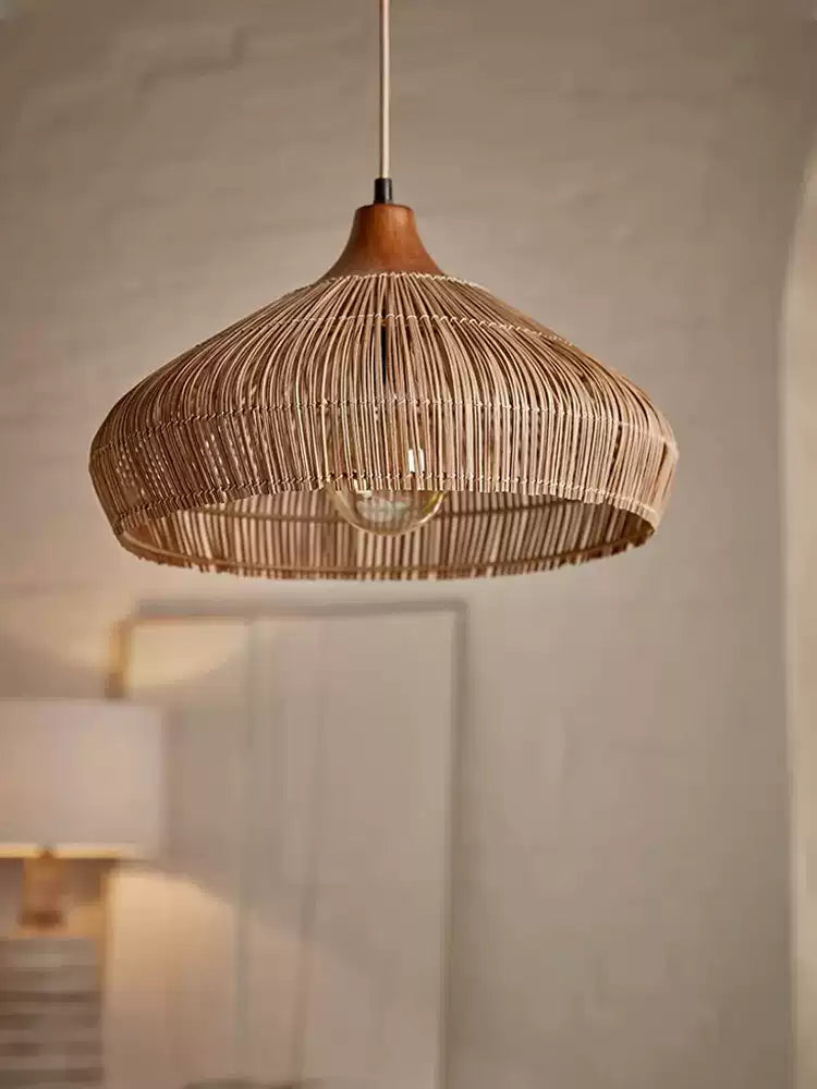 Acorn Woven Rattan Pendant Lamp - Image 4