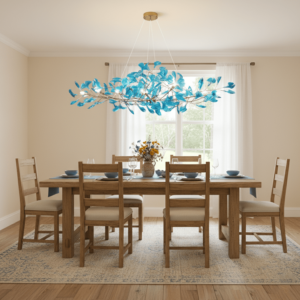 Acrylic Ginkgo Leaf Chandelier - Image 7