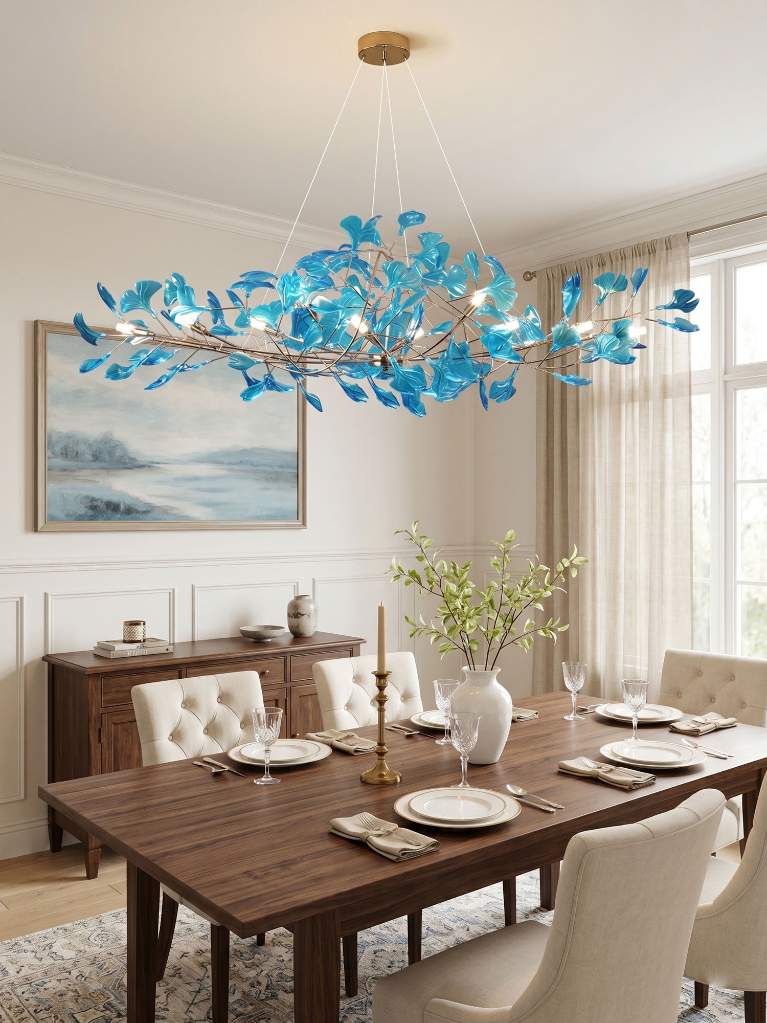 Acrylic Ginkgo Leaf Chandelier - Image 8