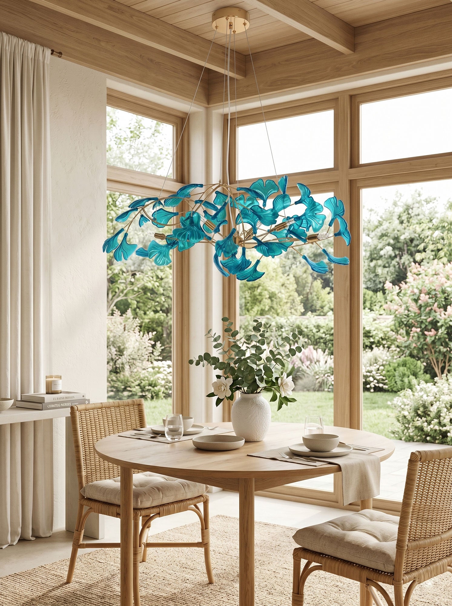 Acrylic Ginkgo Leaf Chandelier - Image 5