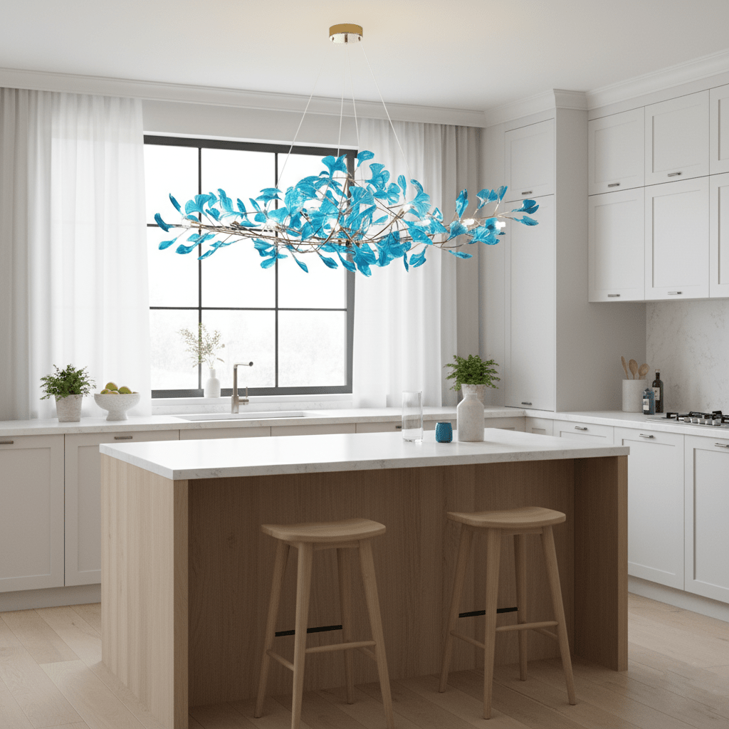 Acrylic Ginkgo Leaf Chandelier - Image 6
