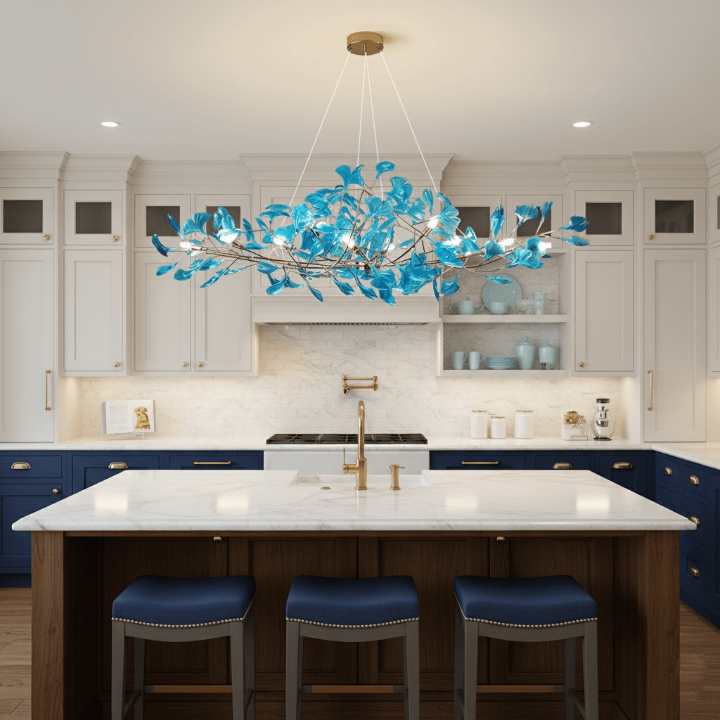 Acrylic Ginkgo Leaf Chandelier - Image 10