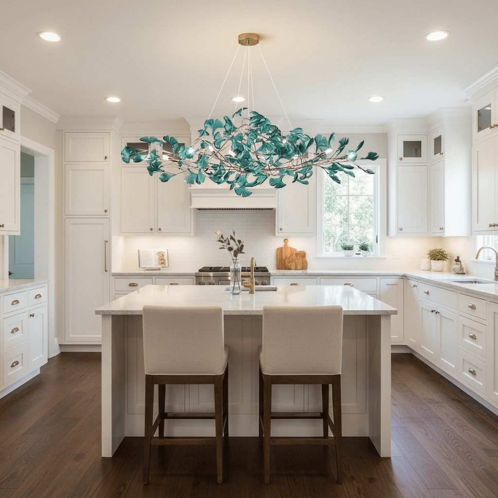 Acrylic Ginkgo Leaf Chandelier - Image 3