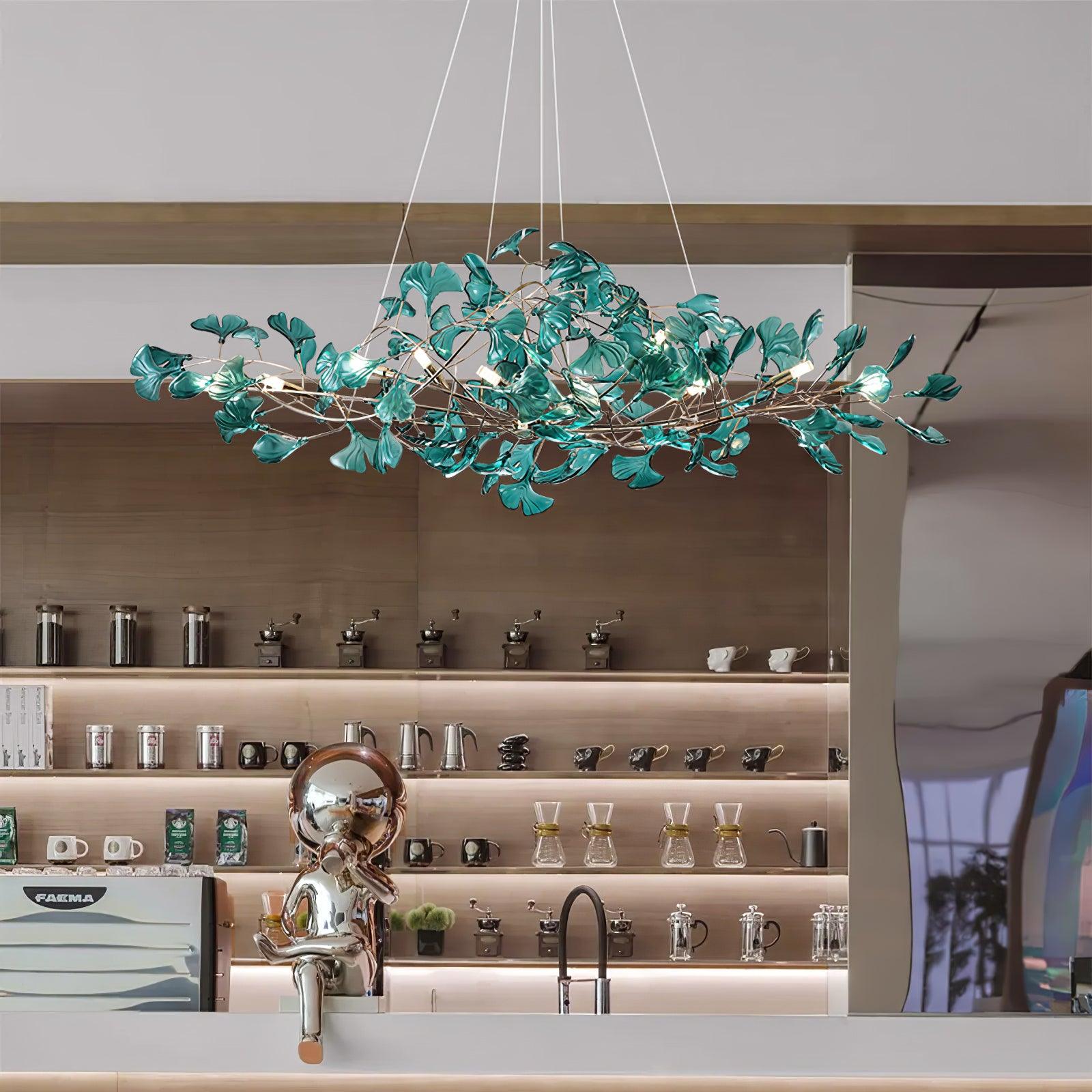 Acrylic Ginkgo Leaf Chandelier - Image 2