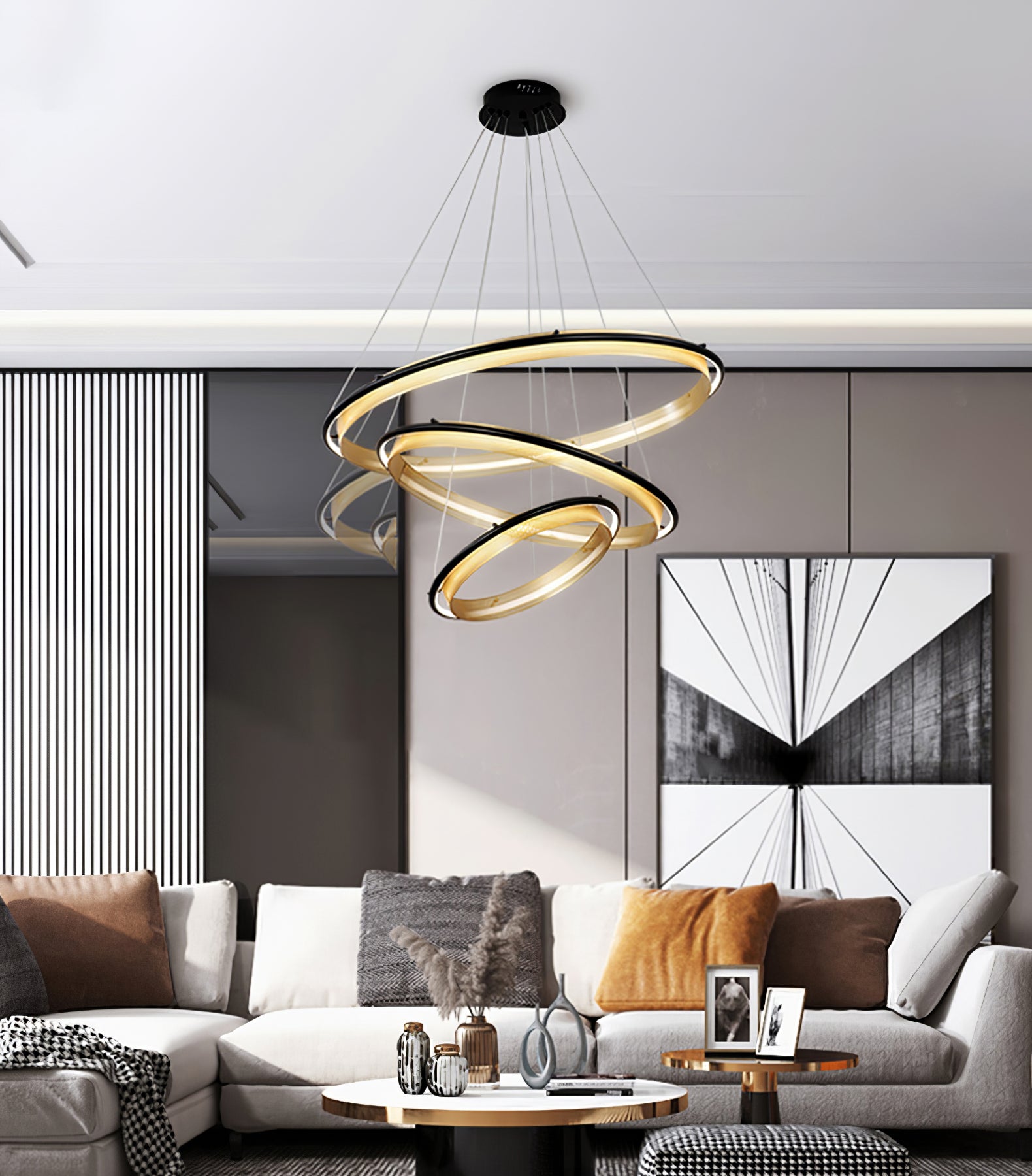 Acrylic LED Round Chandelier - Image 8