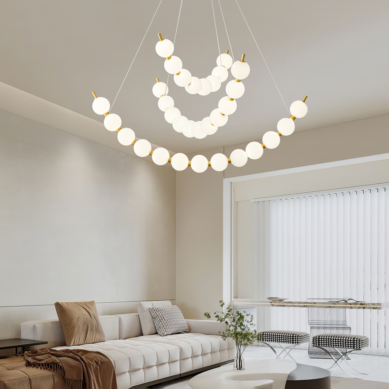 Acrylic Pearls Chandelier - Image 4