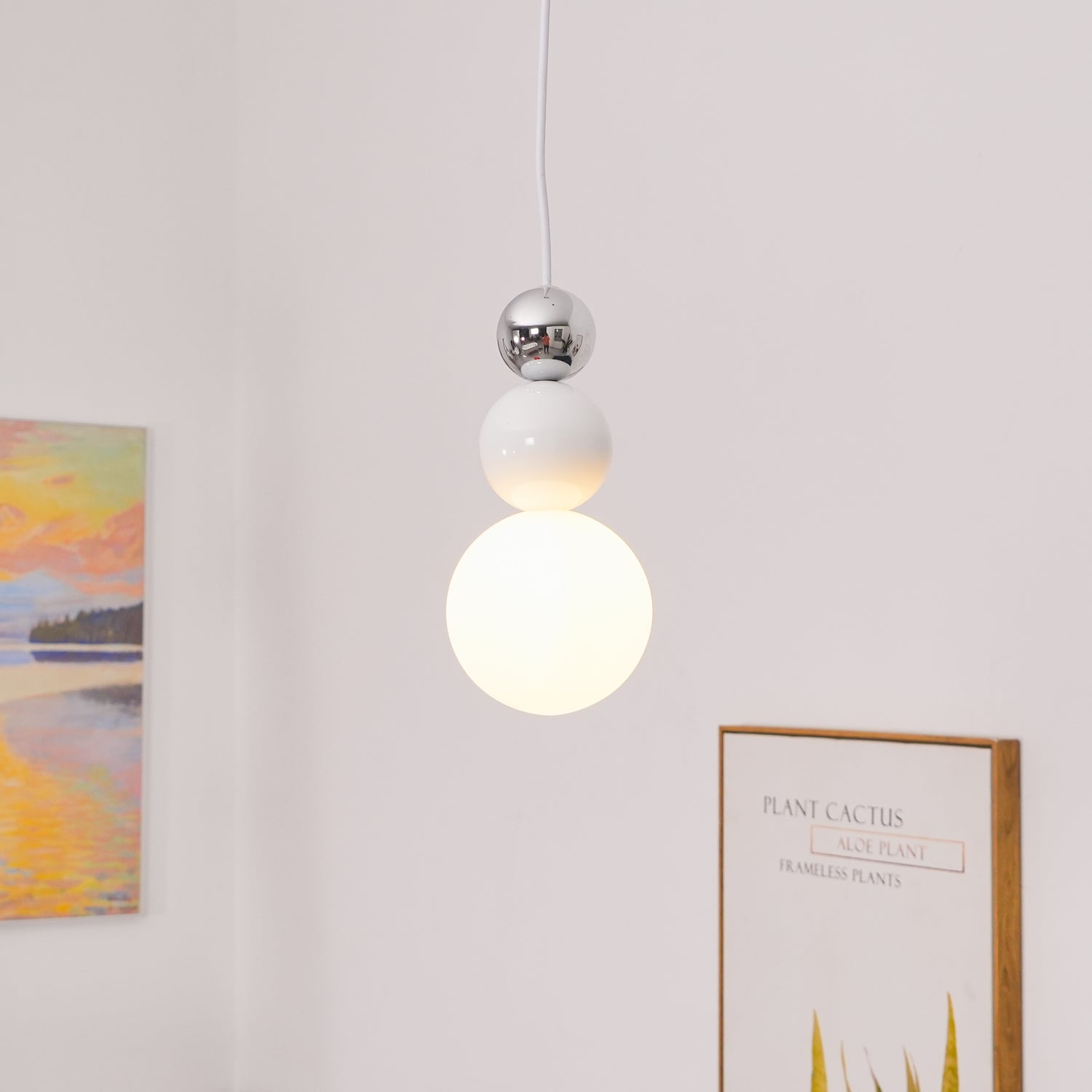 Acrylic Three Ball Pendant Lamp - Image 4