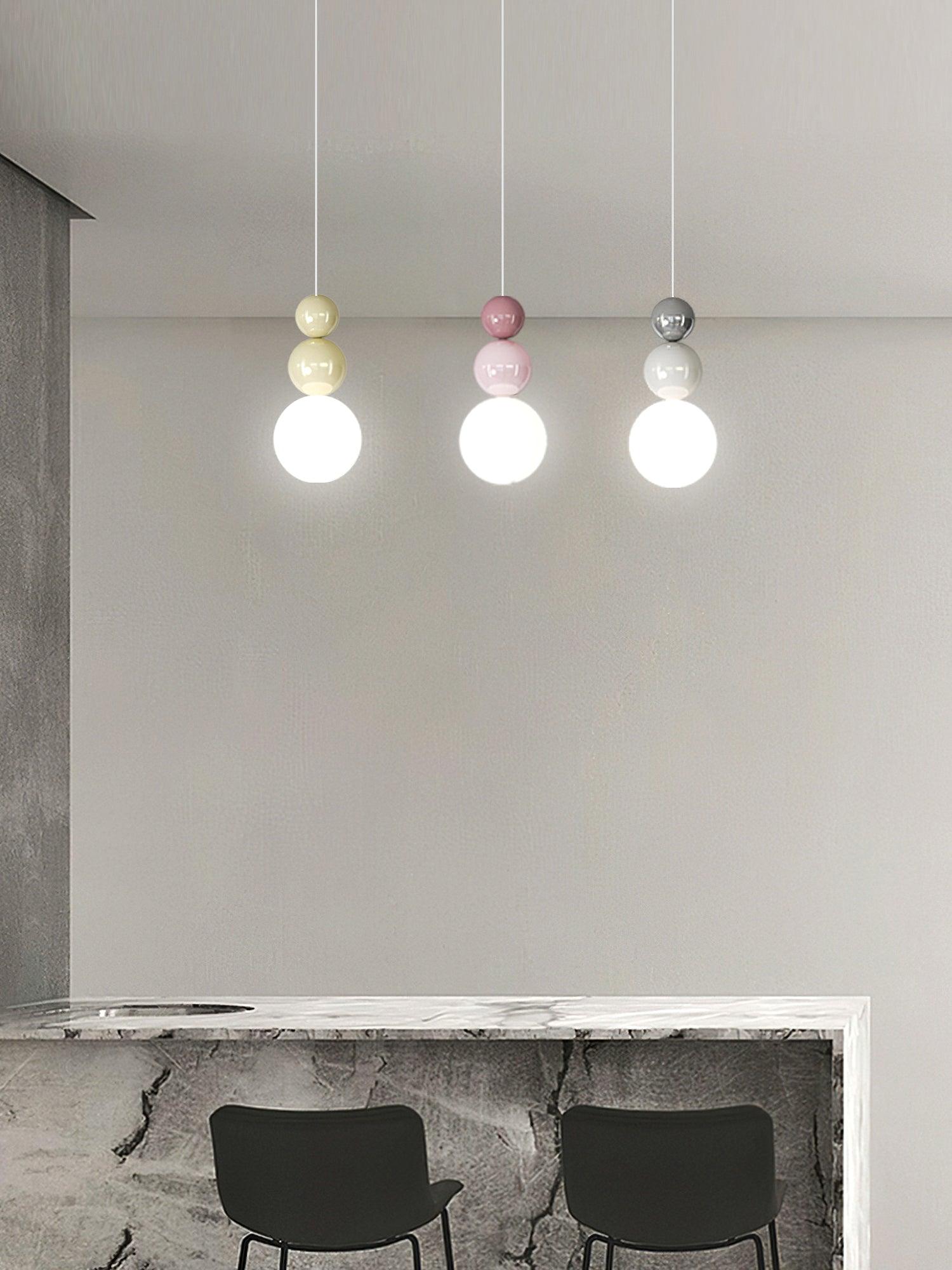 Acrylic Three Ball Pendant Lamp - Image 12