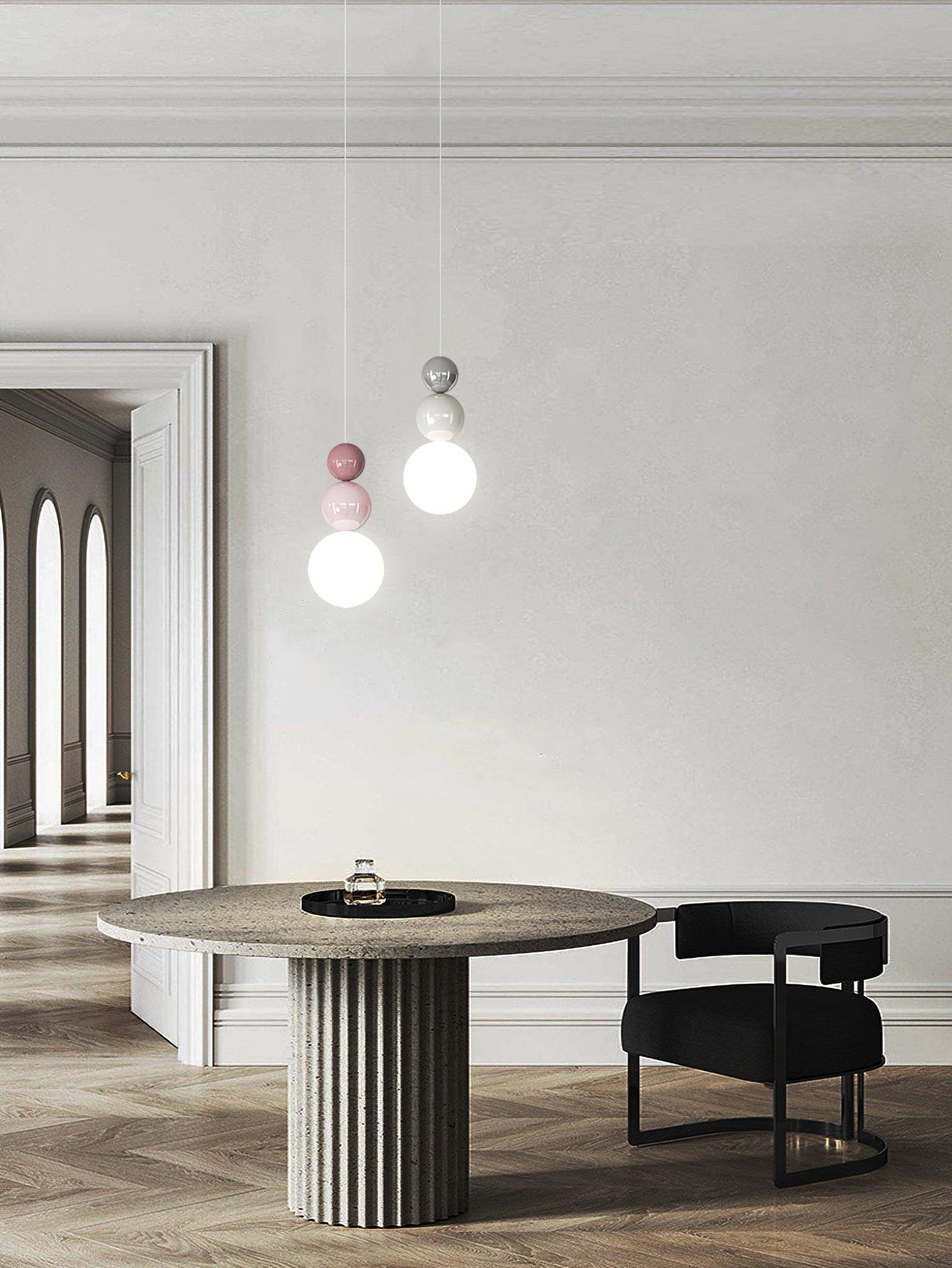 Acrylic Three Ball Pendant Lamp - Image 9