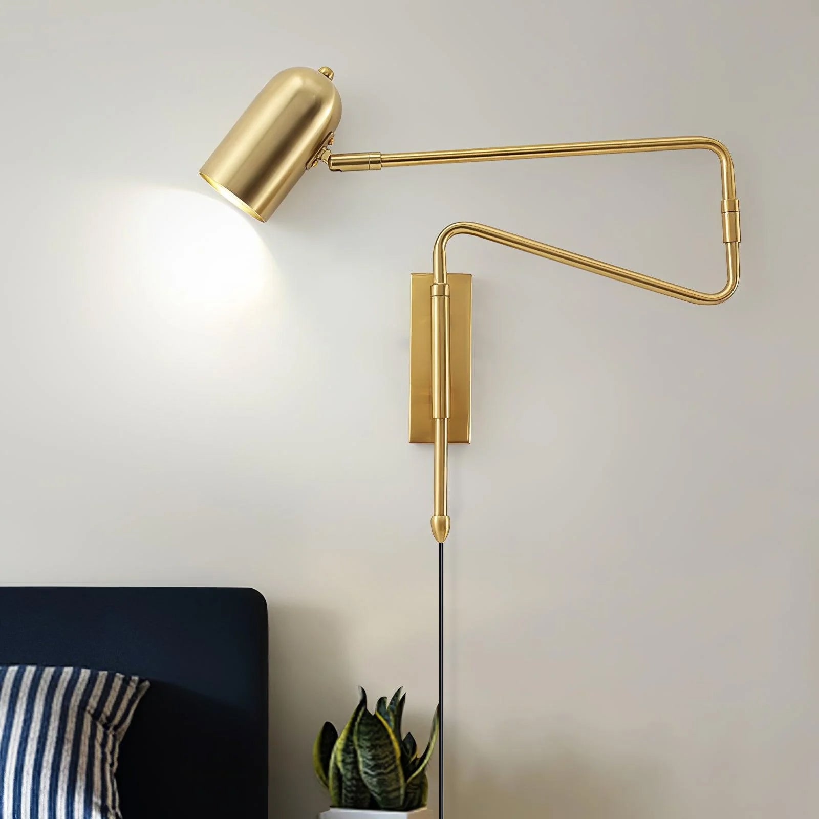 Adjustable Arm Plug In Wall Lamp - Image 3