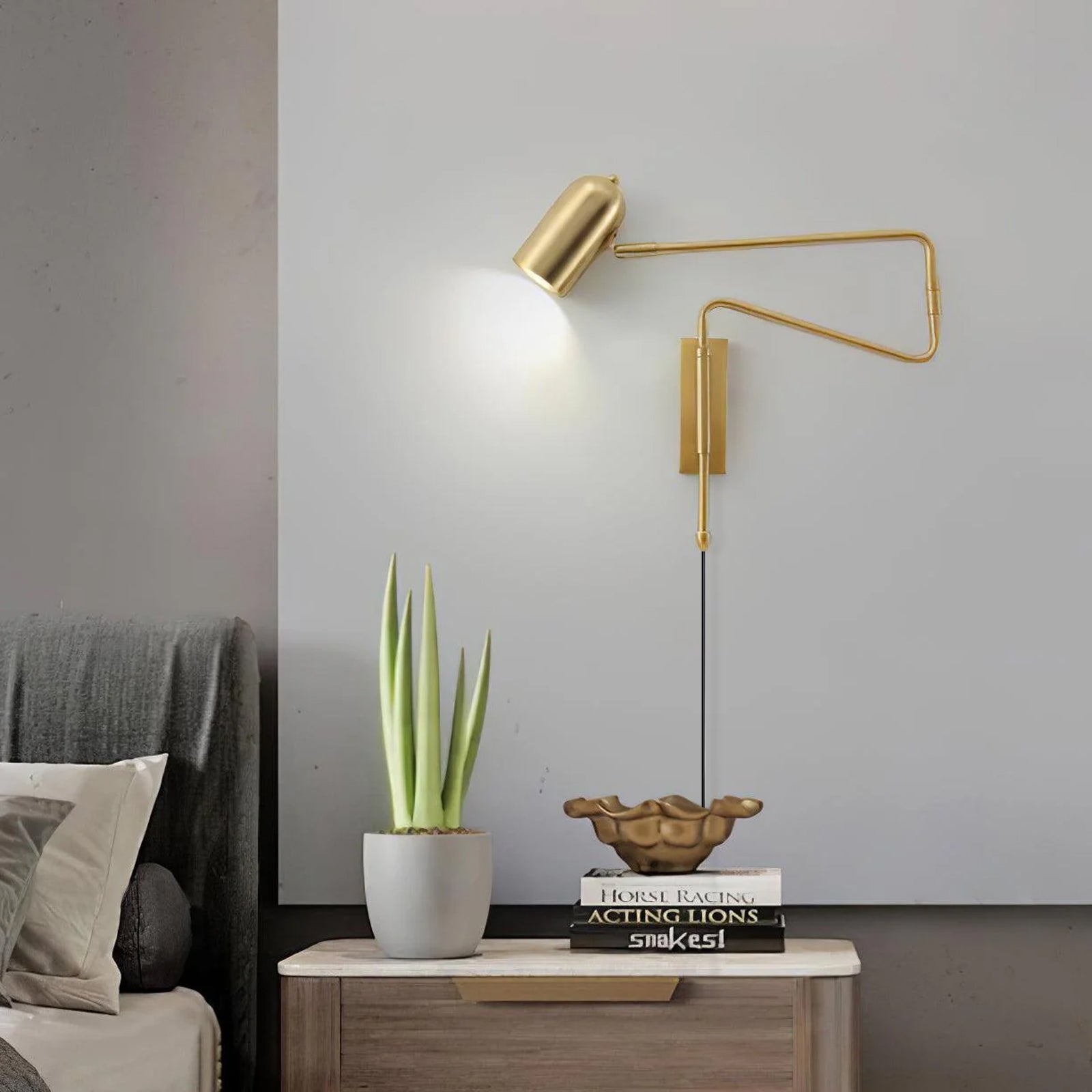Adjustable Arm Plug In Wall Lamp - Image 5