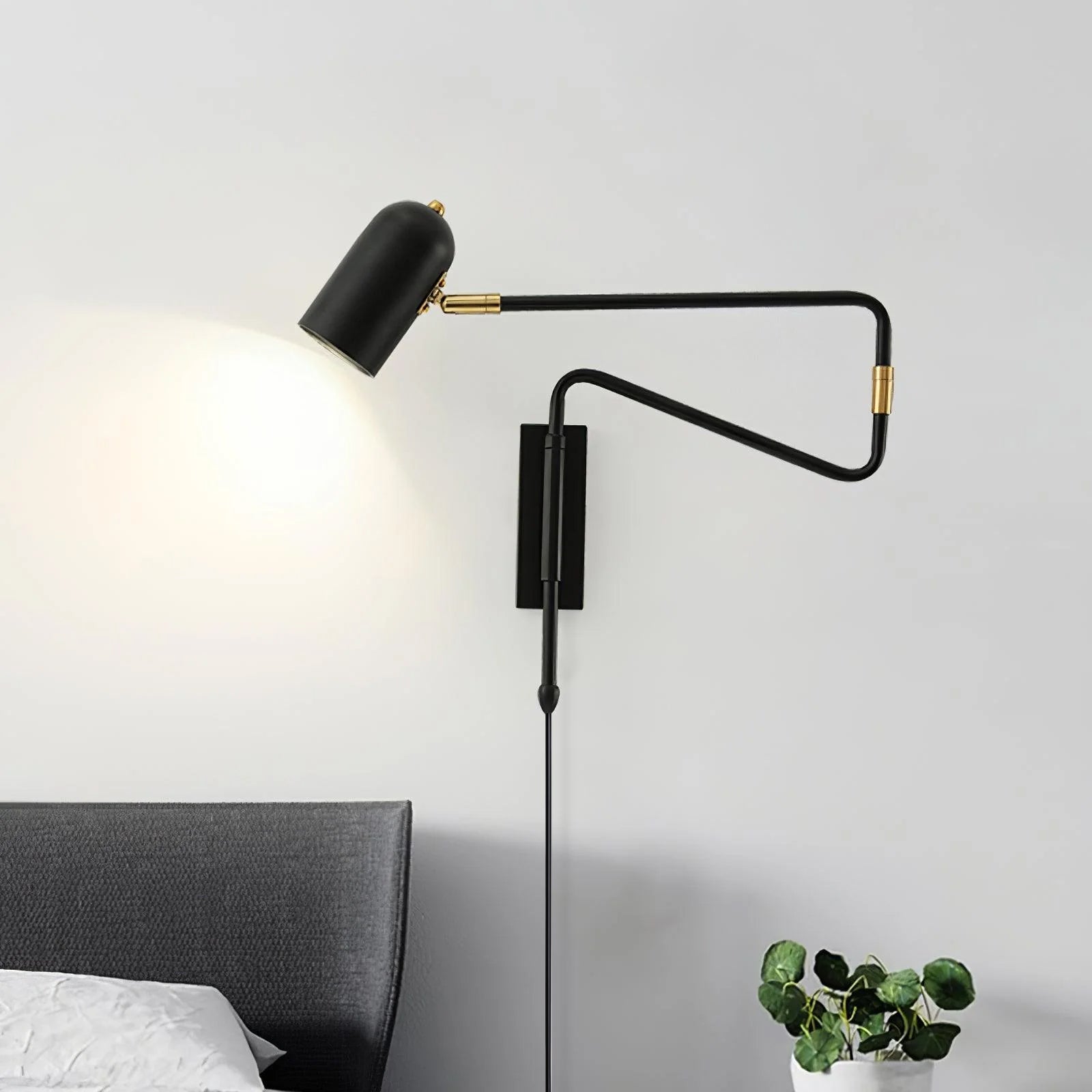 Adjustable Arm Plug In Wall Lamp - Image 4