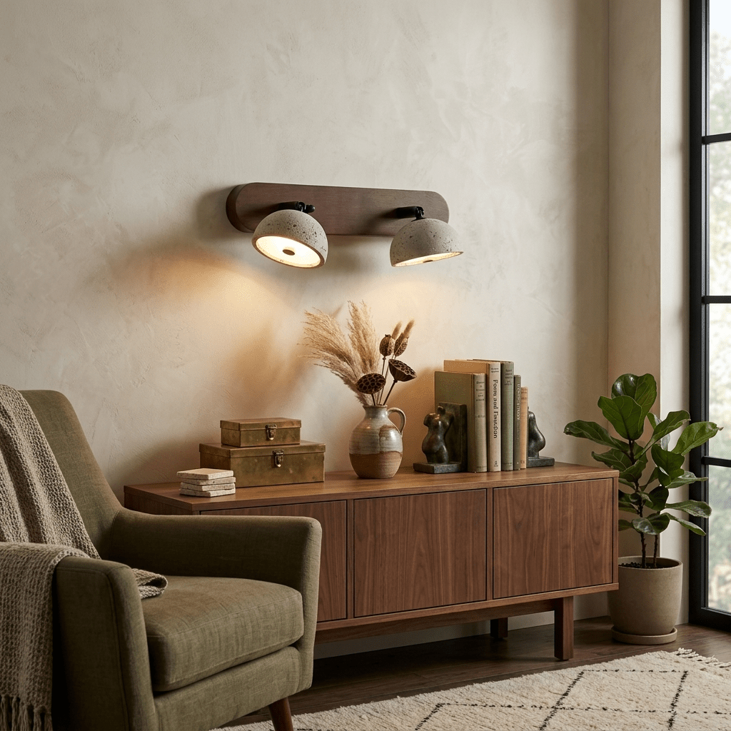 Adjustable Travertine Dome Vanity Light - Image 9