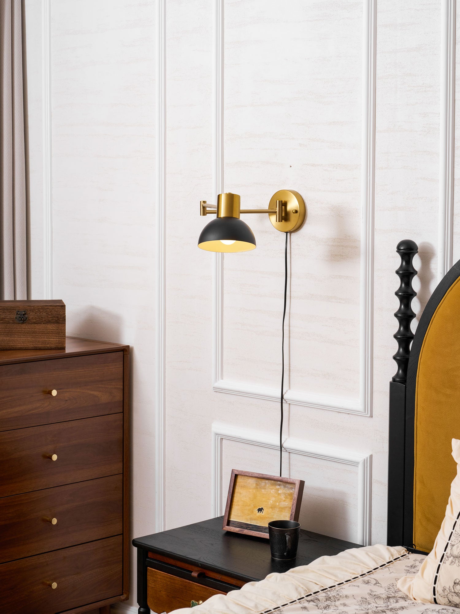 Adjustable Arm Plug In Wall Lamp - Image 36