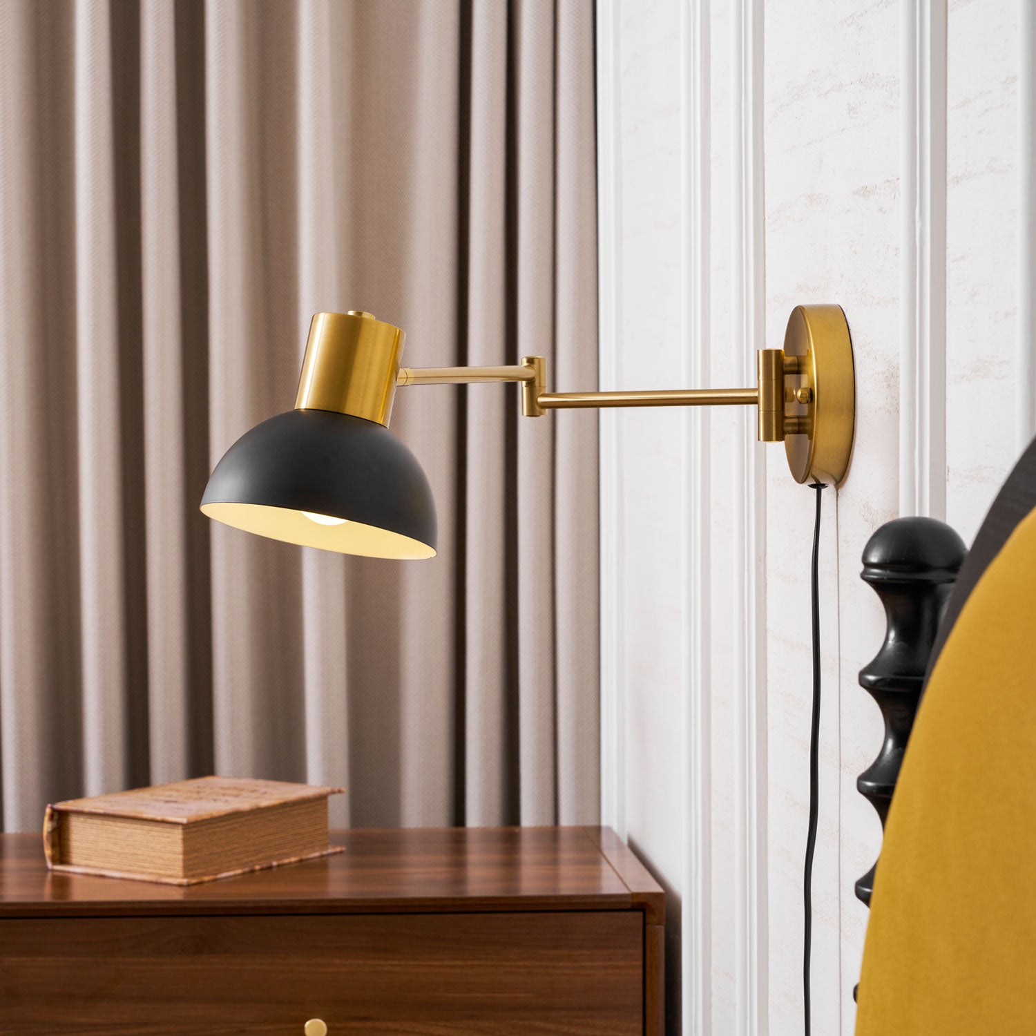 Adjustable Arm Plug In Wall Lamp - Image 39