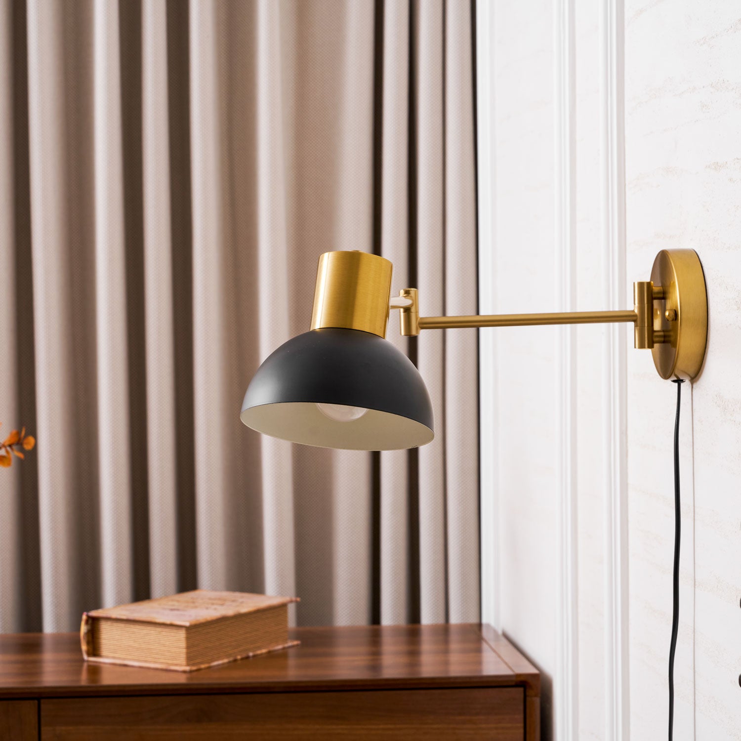 Adjustable Arm Plug In Wall Lamp - Image 37
