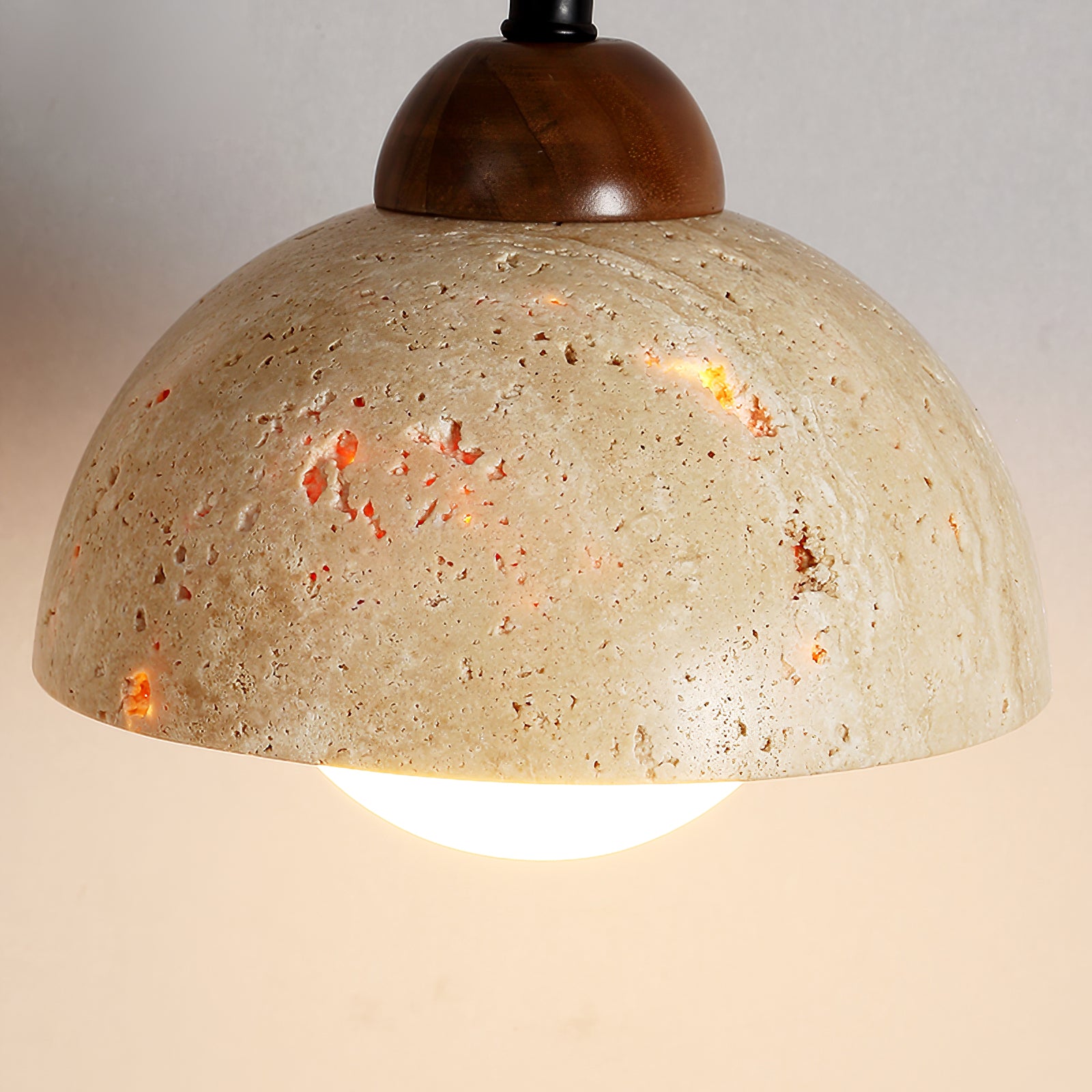 Adjustable Travertine Dome Wall Sconce - Image 5