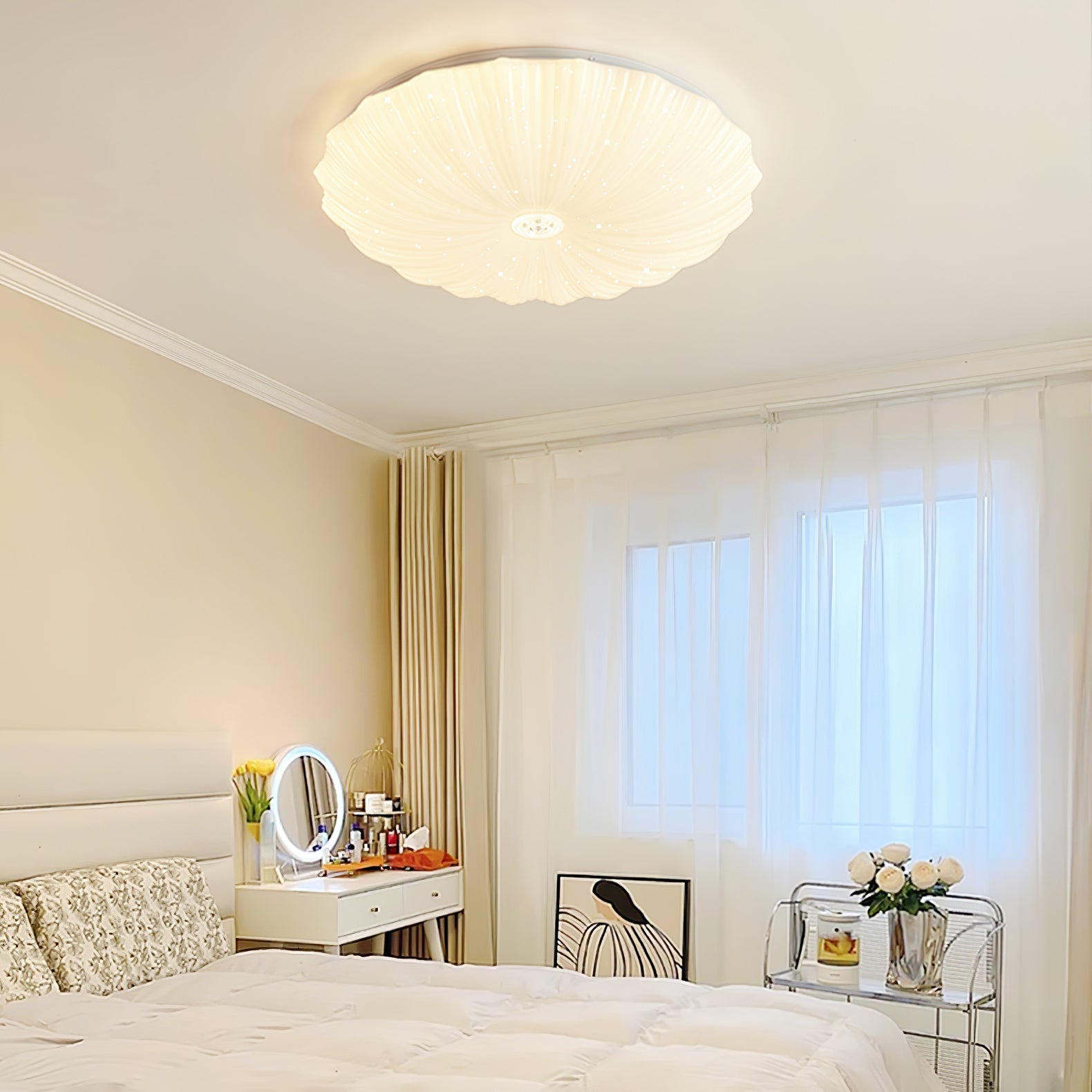 Acrylic Shell Round Ceiling Lamp - Image 2